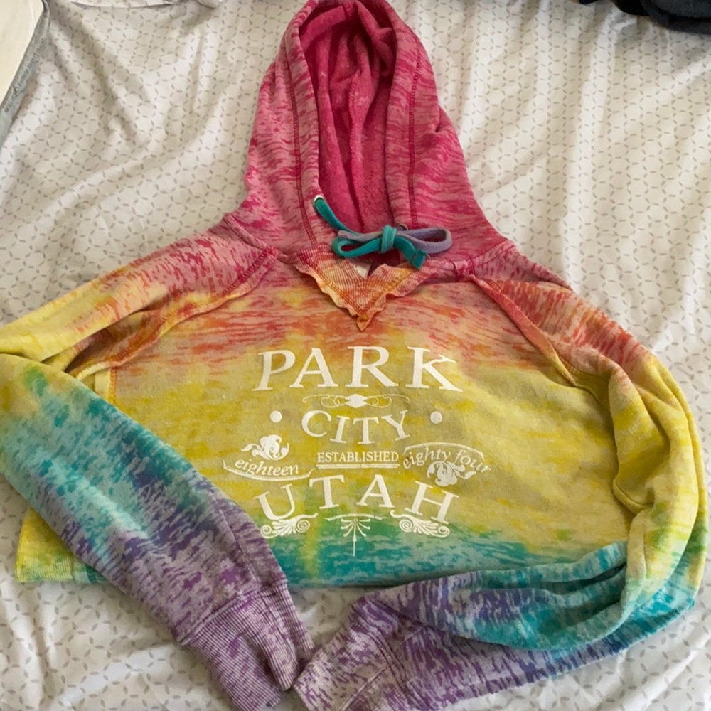 Last chance!! Park City Utah Rainbow Hoodie Size Medium